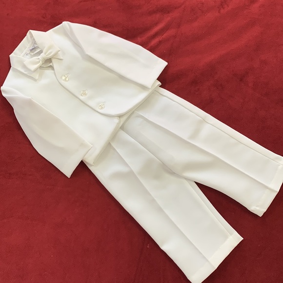 Vintage Peter Piper 3 Piece White Suite Boys Size 24 Months - Picture 2 of 6